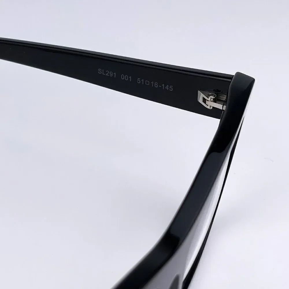 NEW Saint Laurent SL291 001 Black Cat Eye Blue Block Women Eyeglasses